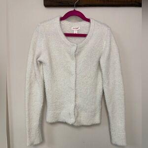 Cat & Jack: Girls Winter White Cardigan, Size M (7 / 8)